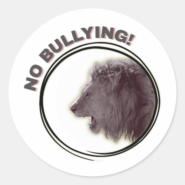 Sticker Rond Pas d'intimidation - élevez la voix ! (Devant)