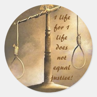 Sticker Rond Pas d'oeil pour oeil