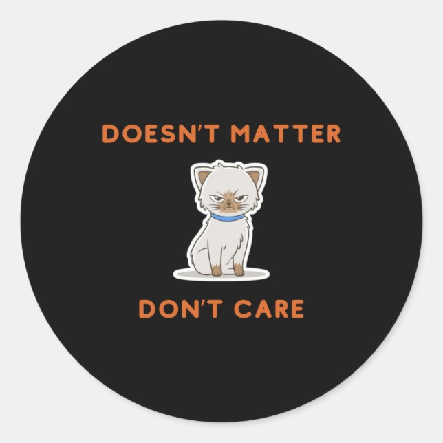 Sticker Rond Pas du tout (Devant)
