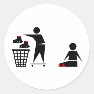 Sticker Rond pas en ligne