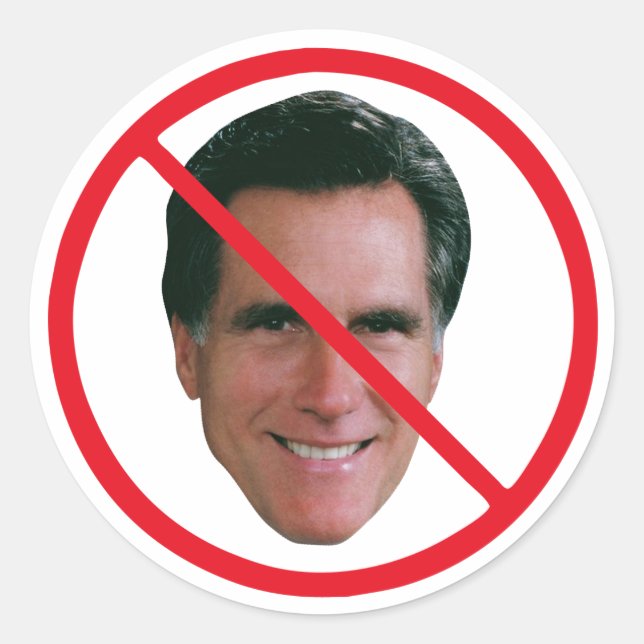 Sticker Rond Pas Mitt Romney (Devant)
