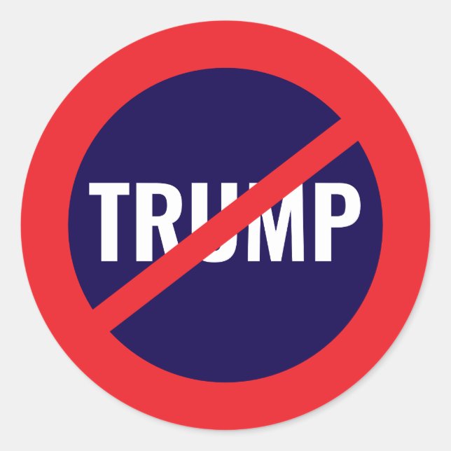 Sticker Rond Pas mon président - Manifestation anti-Trump (Devant)