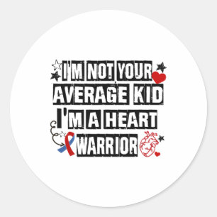 Sticker Rond Pas Moyen Enfant Un Guerrier Du Coeur Maladie Card