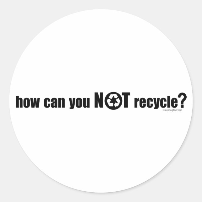 Sticker Rond Pas recycler ? (Devant)