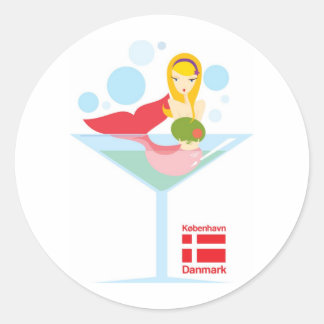 Sticker Rond pas si petite Sirène