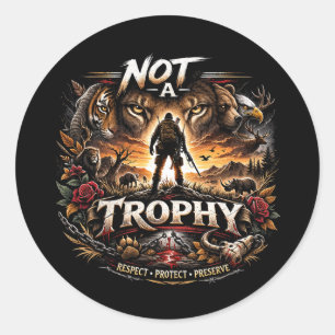 Sticker Rond Pas un Trophée