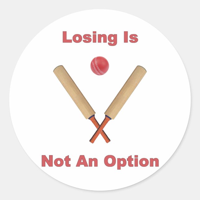 Sticker Rond Pas une option de cricket (Devant)
