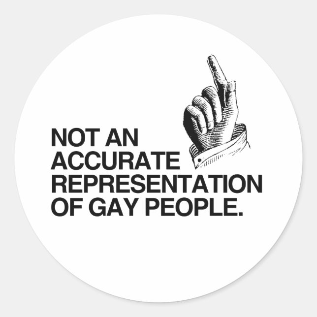 STICKER ROND PAS UNE REPRÉSENTATION EXACTE (Devant)