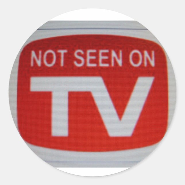Sticker Rond Pas vu à la télévision (Devant)