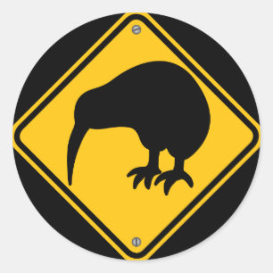 Sticker Rond Passage à Kiwi