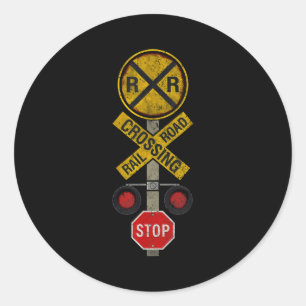 Sticker Rond Passage à niveau Modèle de locomotive amateur de t