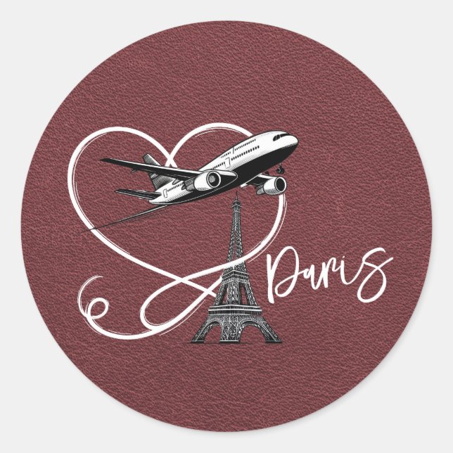 Sticker Rond Passeport Bourgogne Paris (Devant)