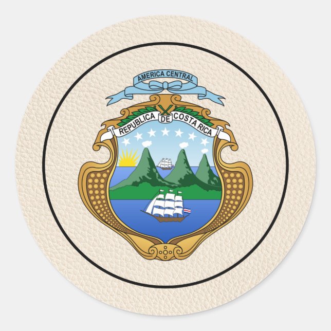 Sticker Rond Passeport ivoirien du Costa Rica (Devant)