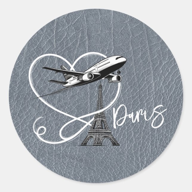 Sticker Rond Passeport Silver Paris (Devant)