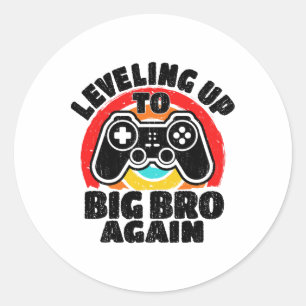 Sticker Rond Passer au grand frère encore une fois Vintage Game