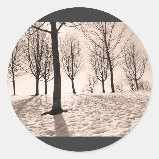 Sticker Rond passer l'hiver (Devant)