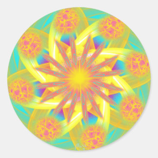 Sticker Rond Passerelle intergalactique par fleur électrique