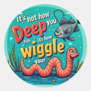 Sticker Rond Passez votre chemin à la réussite de la pêche!