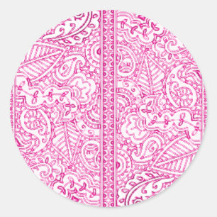Sticker Rond Passion de Paisley