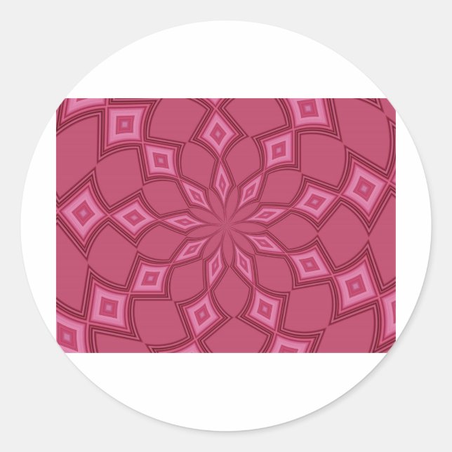STICKER ROND PASSION ROSE (Devant)