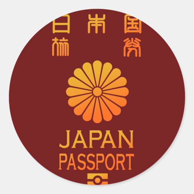 STICKER ROND PASSPORT(JAPAN) (Devant)