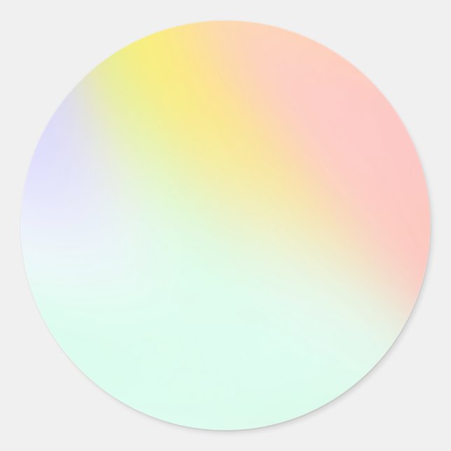 Sticker Rond Pastel faux holo tendance (Devant)