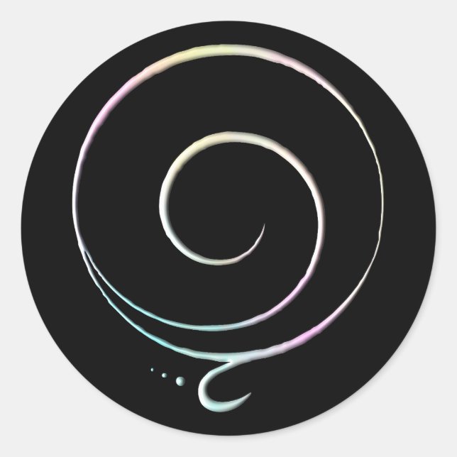 Sticker Rond Pastel Gratitude  (Devant)