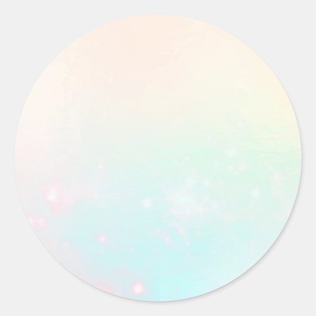 Sticker Rond pastel peach turquoise (Devant)
