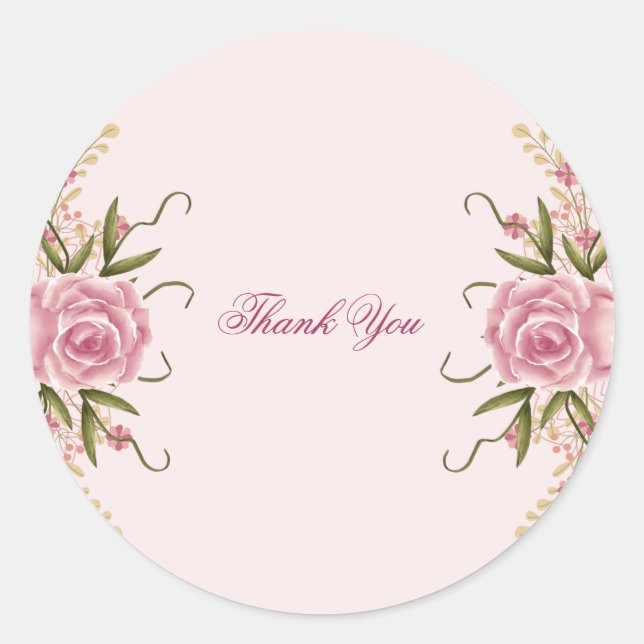 Sticker Rond Pastel Pink Double Jumeau Jumeau Anniversaire Merc (Devant)