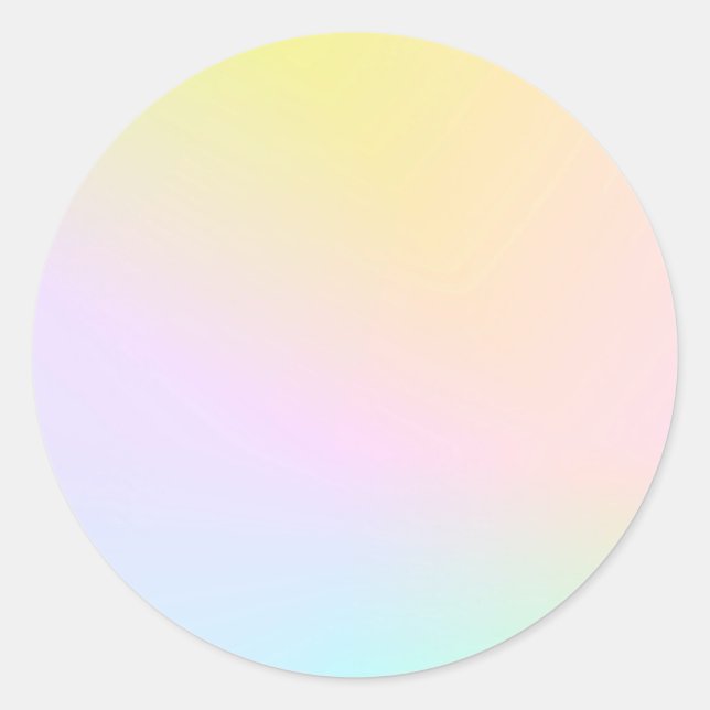 Sticker Rond Pastels Gradient Personnalisé tendance (Devant)