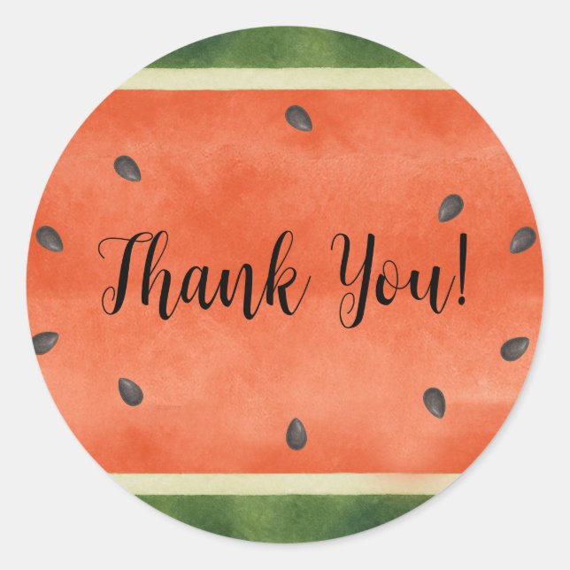 Sticker Rond Pastèque De quelque façon que vous la coupez Fête  (Devant)