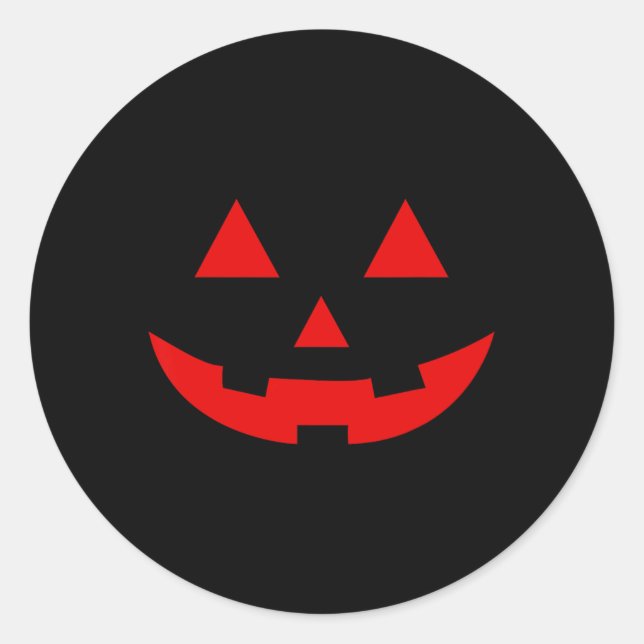 Sticker Rond Pastèque simple Jack-o'-lantern Halloween d'été (Devant)