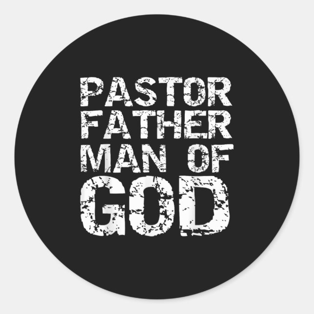 Sticker Rond Pastor Appreciation Gift For Dads Pastor Father Ma (Devant)
