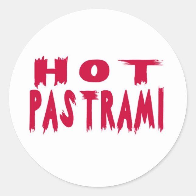 Sticker Rond Pastrami chaud (Devant)