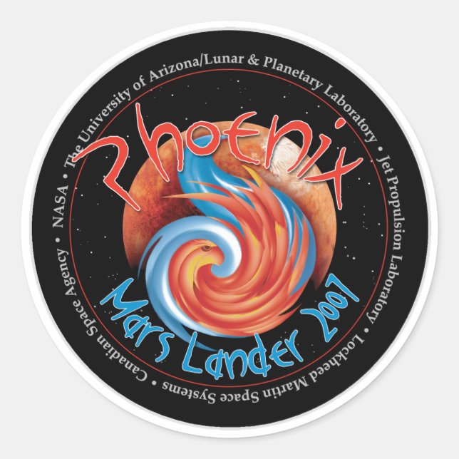 Sticker Rond Patch de mission Phoenix (Devant)