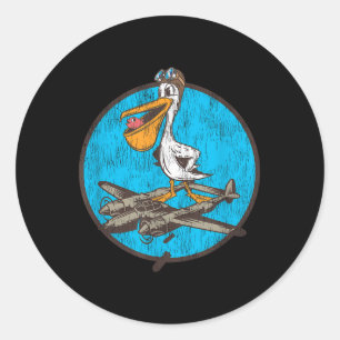 Sticker Rond Patch Pilote De Combat De La Deuxième Guerre Mondi