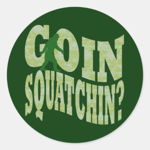 Sticker Rond Patchine ? texte & camo vert