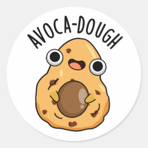 Sticker Rond Pâte d'avocat Blague drôle d'avocat
