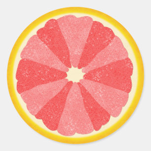 Sticker Rond Pâte de fruits à la moitié de l'été Fruit Tra