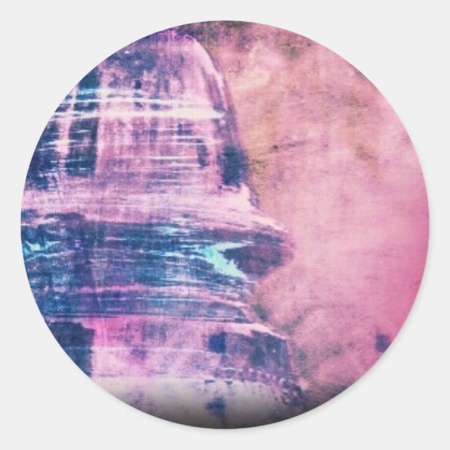 Sticker Rond Pâte isolante en verre vintage (Devant)