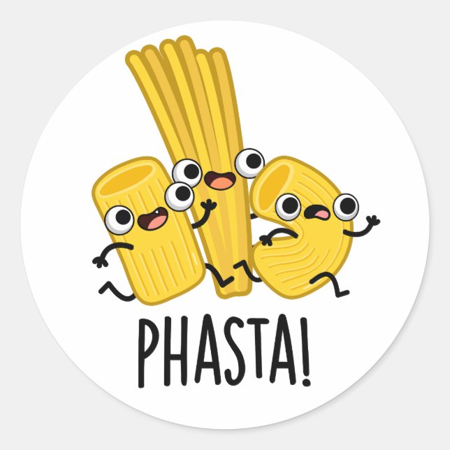Sticker Rond Pâte Pasta Rapide Faisée Phasta (Devant)