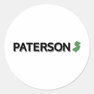 Sticker Rond Paterson, New Jersey