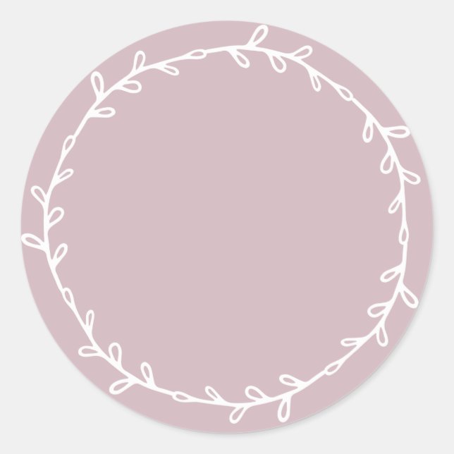 Sticker Rond Pâtes de Maison Rustique Violet Pâle Écrivez Sur (Devant)