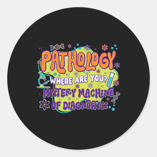 Sticker Rond Pathologie Lab Week 2025 Machine Mystère De Diagno (Devant)