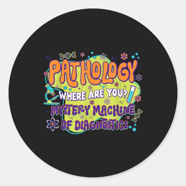 Sticker Rond Pathologie Lab Week 2025 Machine Mystère De Diagno (Devant)