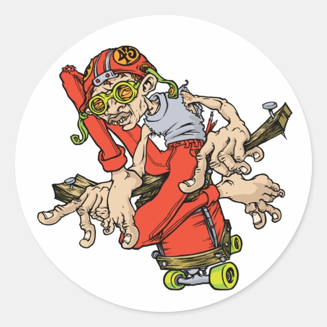 Sticker Rond Patinage 43 (Devant)
