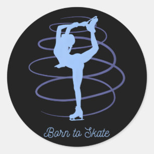 Sticker Rond Patinage artistique Patinage sur glace