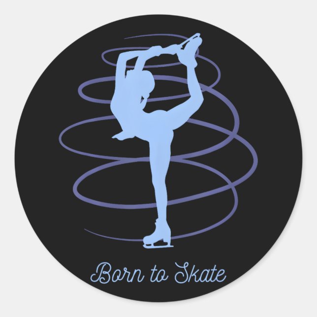 Sticker Rond Patinage artistique Patinage sur glace (Devant)