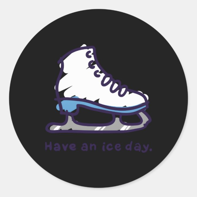 Sticker Rond Patinage artistique pour patineur sur glace (Devant)