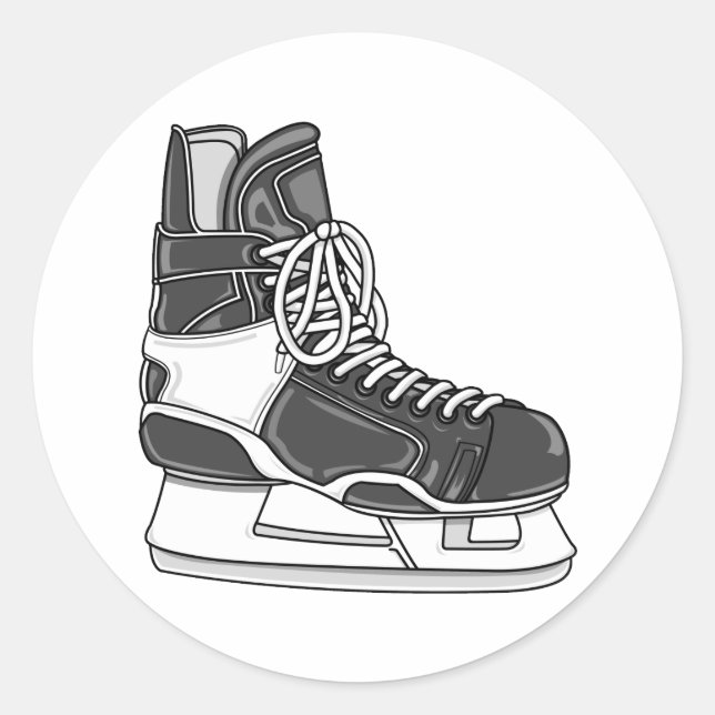 Sticker Rond Patinage de hockey (Devant)